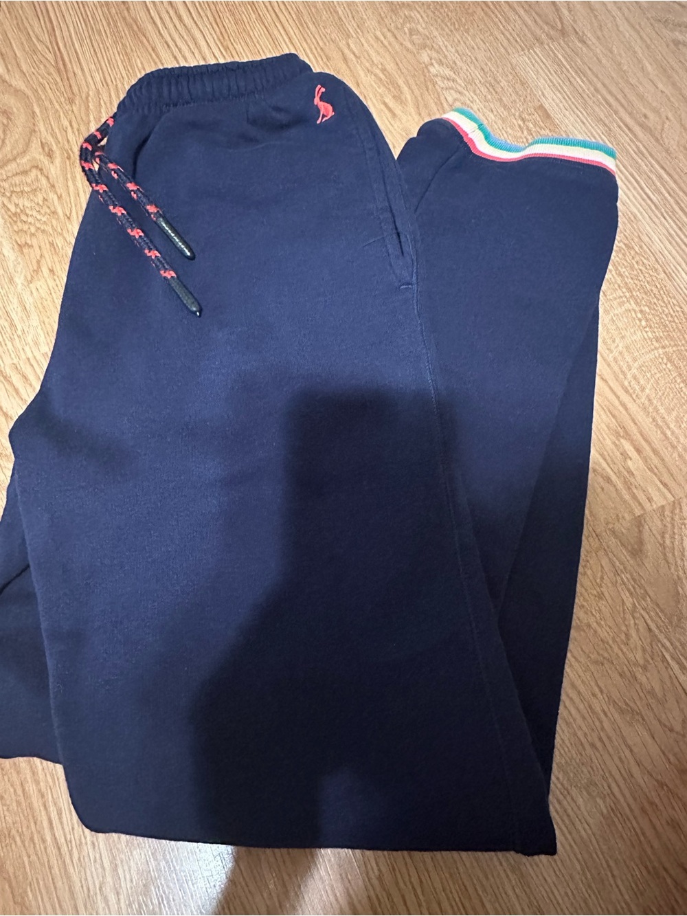 Joules Navy Joggers with Multi-Trim